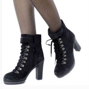 KELSI DAGGER Rane Black Suede Ankle Boot Size 8